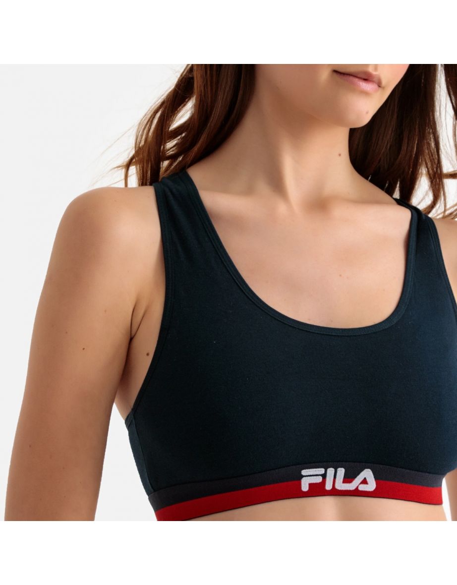 Cotton Non-Padded Logo Sports Bra - 3