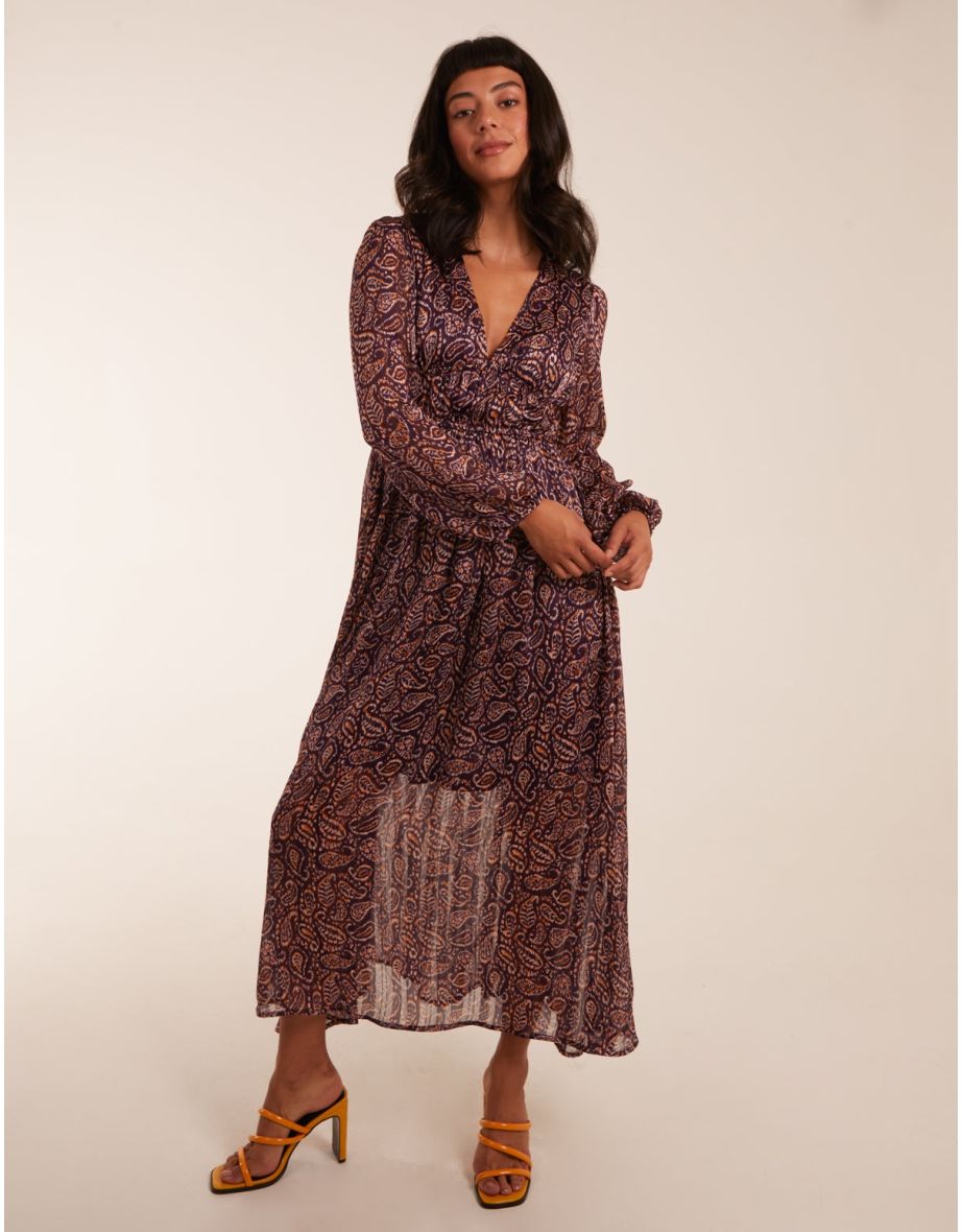 Shirred Waist Maxi Dress