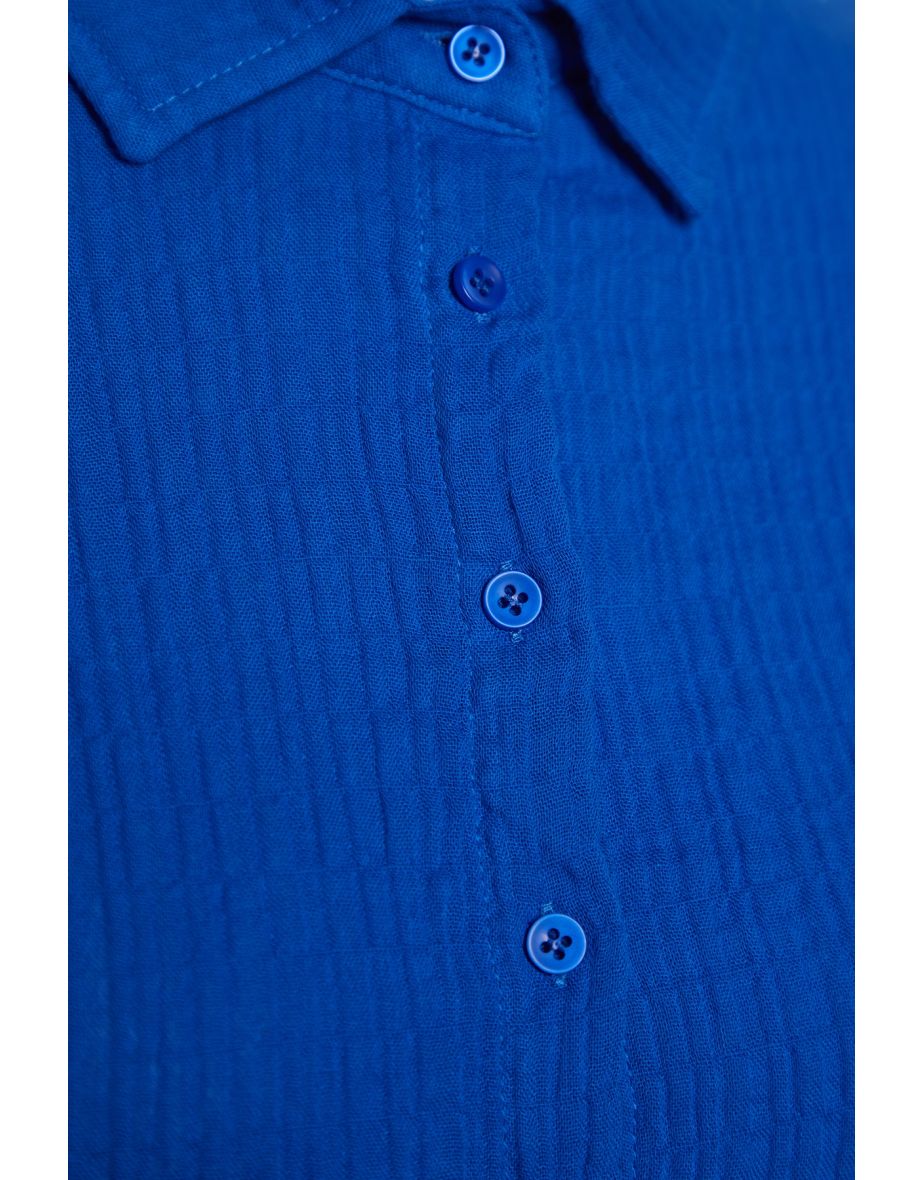 Saks Woven Muslin 100% Cotton Shirt - 8