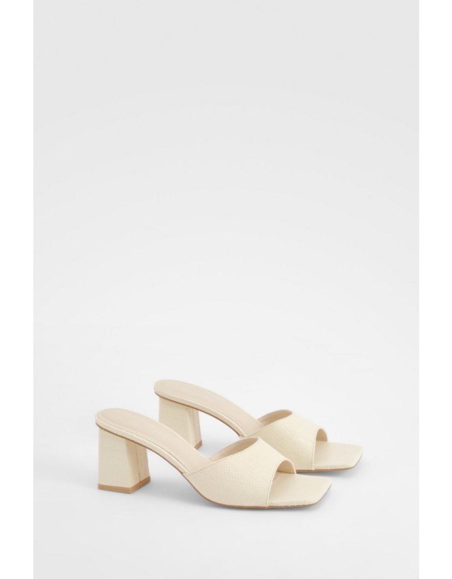 Cream open toe heels online