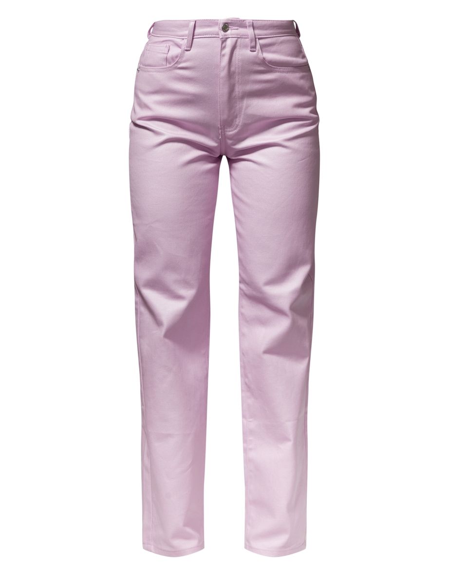 Lilac Coated Denim Wide Leg Jeans - 4