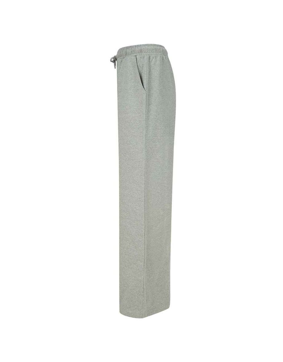 SF Womens/Ladies Sustainable Wide Leg Jogging Bottoms - Heather Grey - 1
