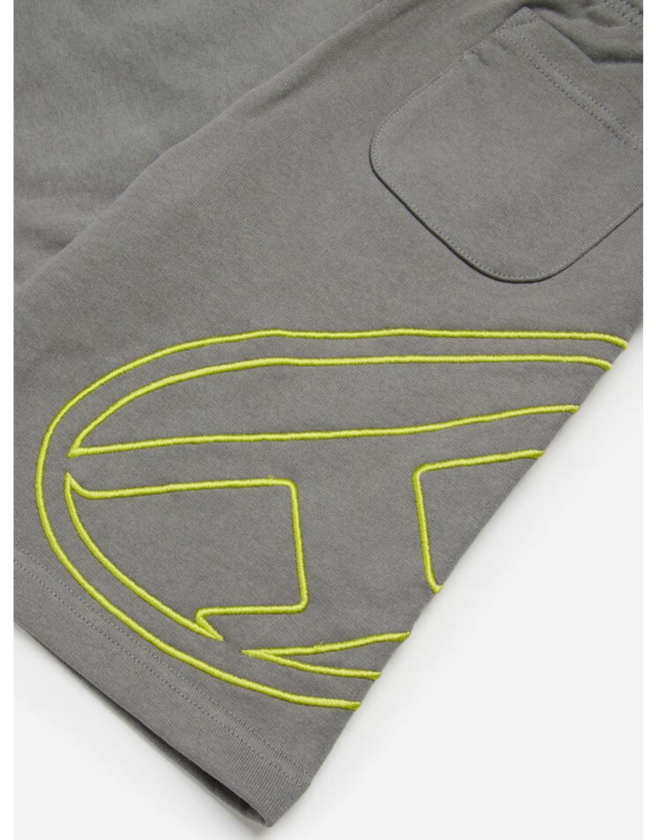 Boys Oval D Logo Sweat Shorts in Grey - 3