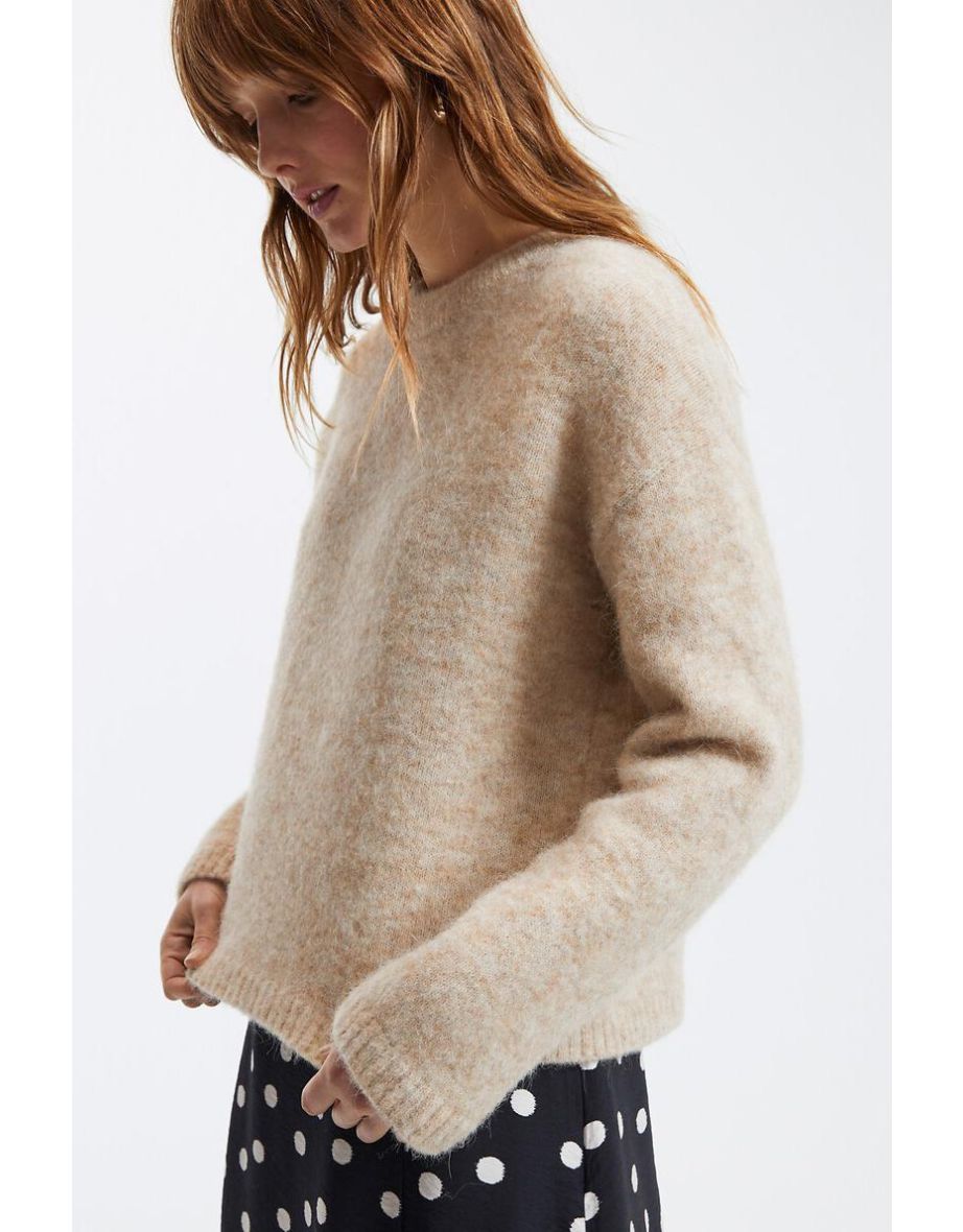Wool/Alpaca Mix Jumper/Sweater with Crew Neck