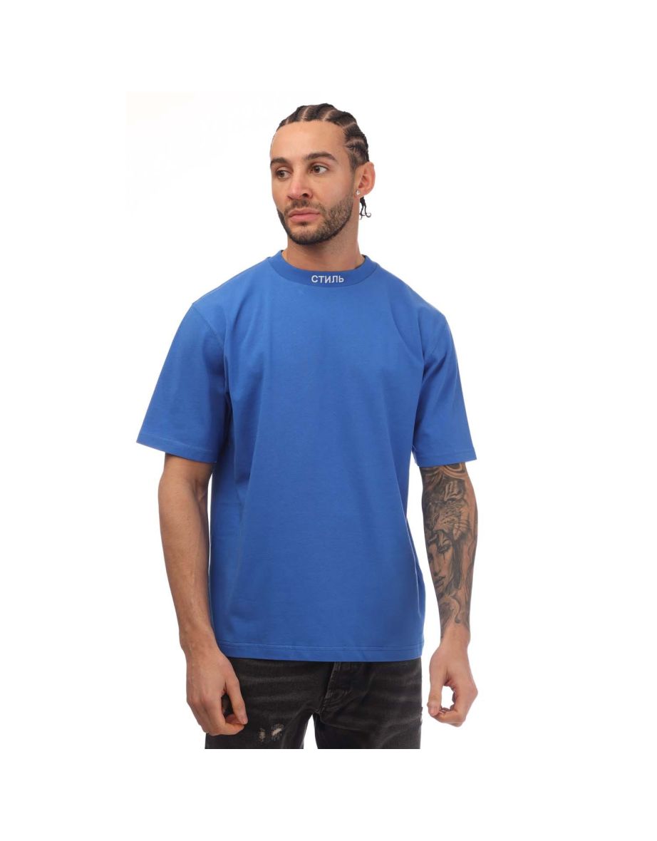 Men's Heron Preston CTNMB T-Shirt in Blue