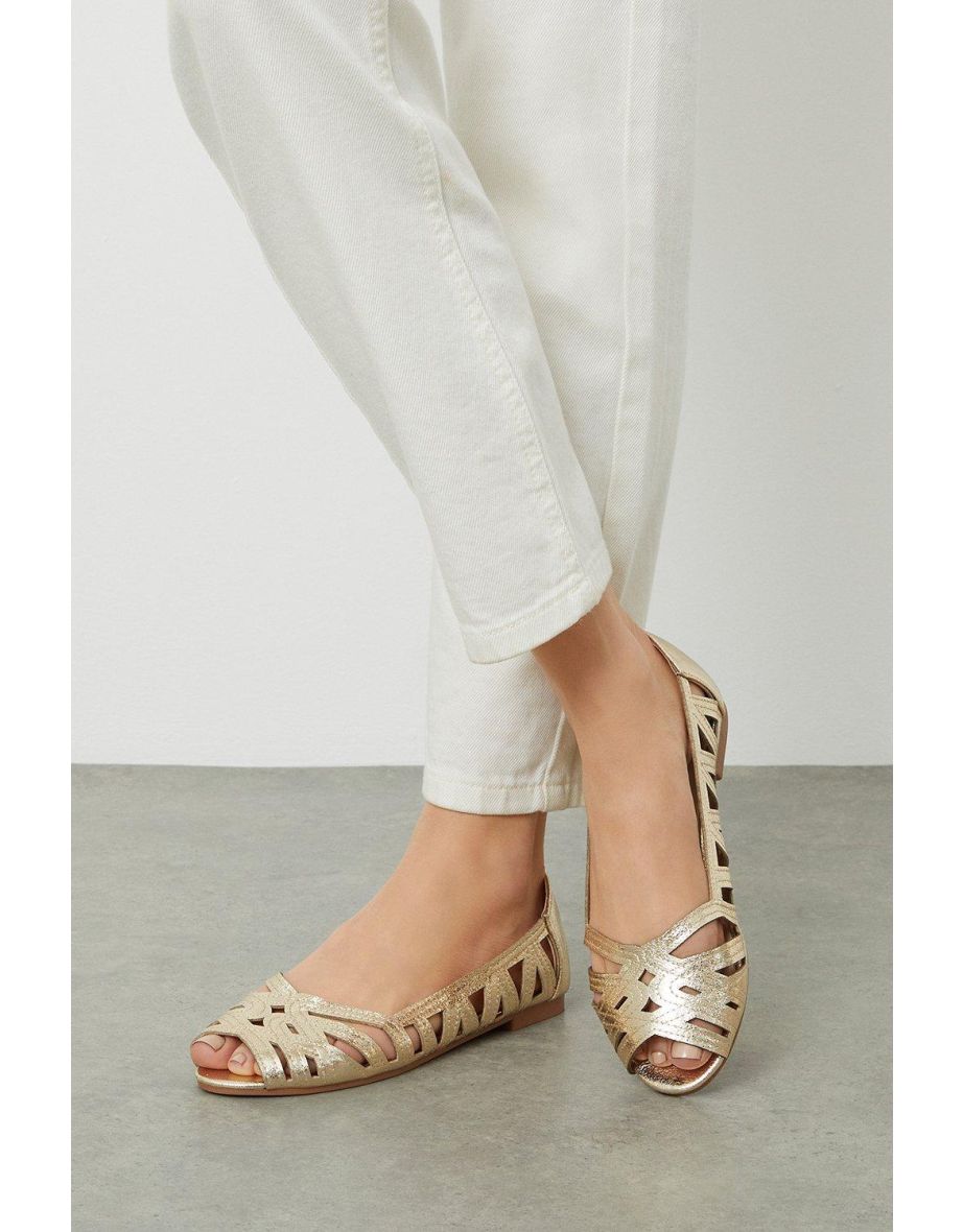 Prim Peep Toe Ballet Flats
