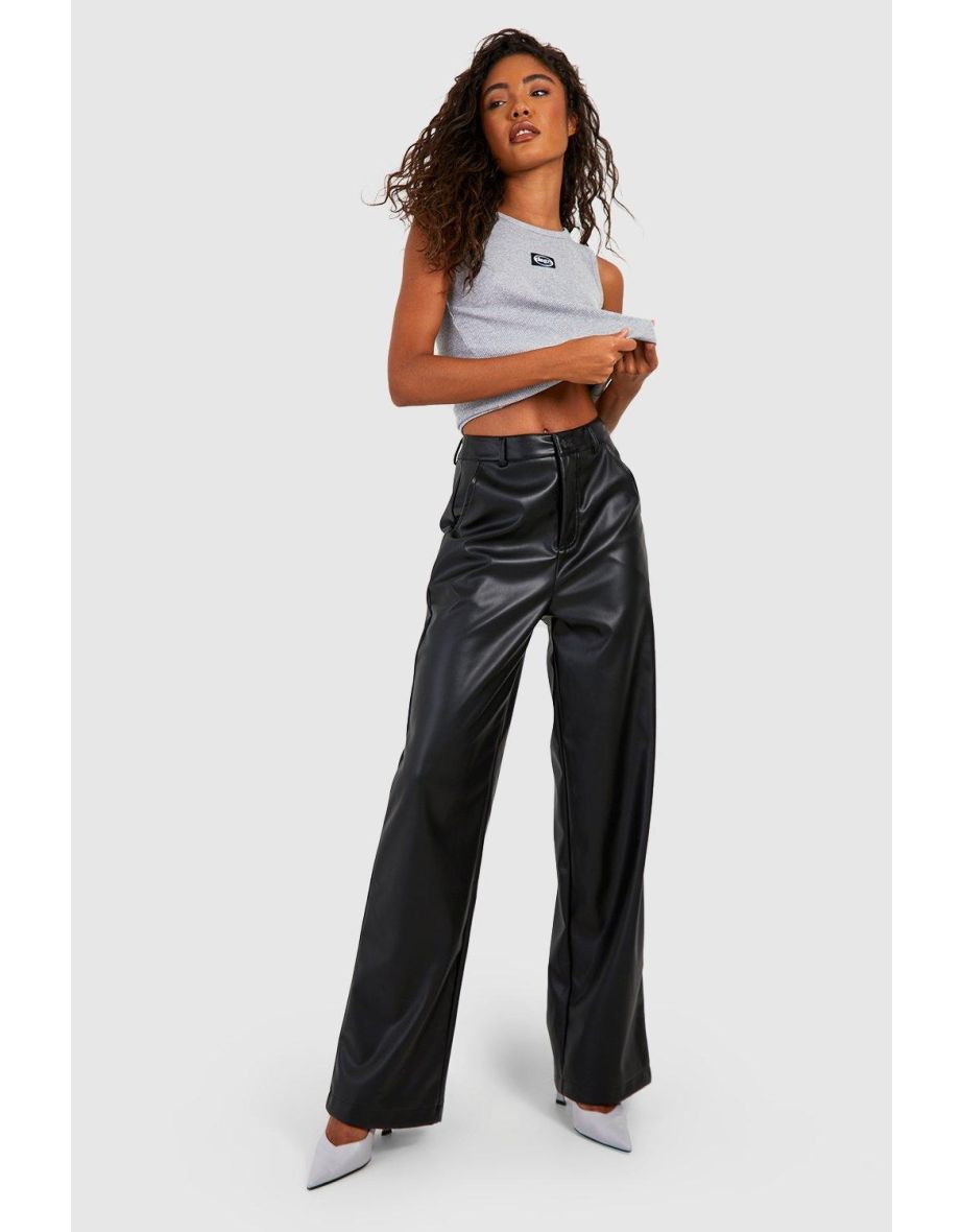 Tall wet outlet look trousers