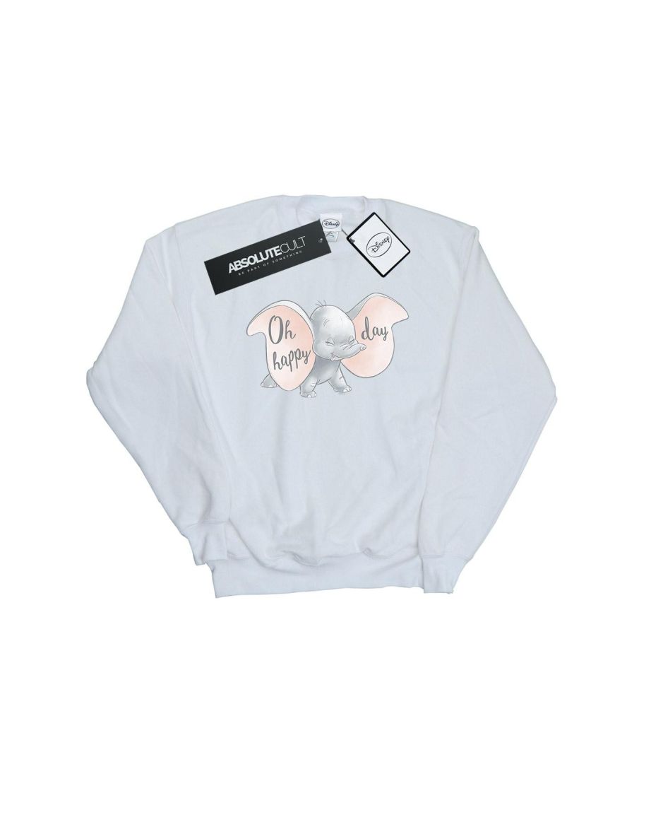Disney Girls Dumbo Happy Day Sweatshirt - White - 1