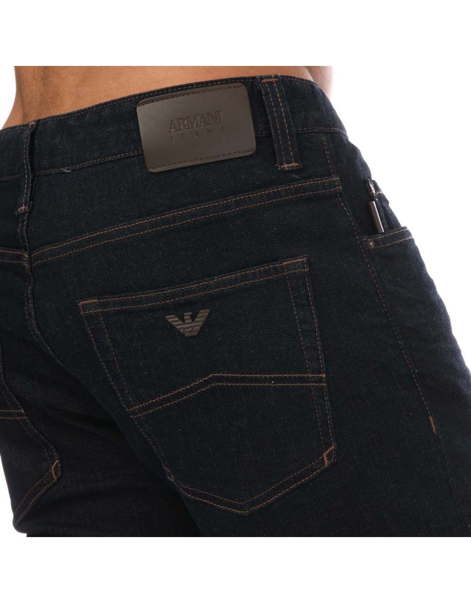 Men's Armani J15 Regular Fit Jeans in Blue - 2