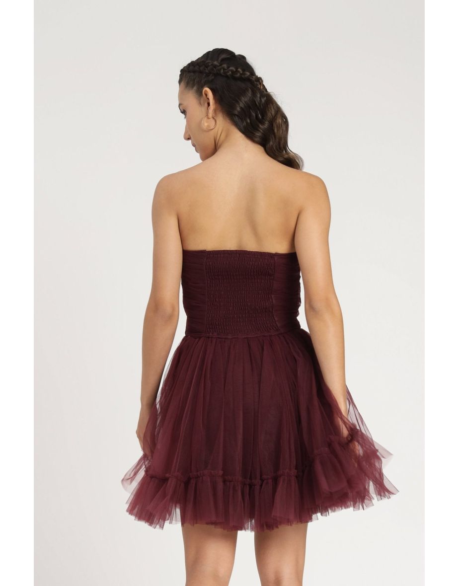 Lauren Plum Tulle Mini Dress - 7