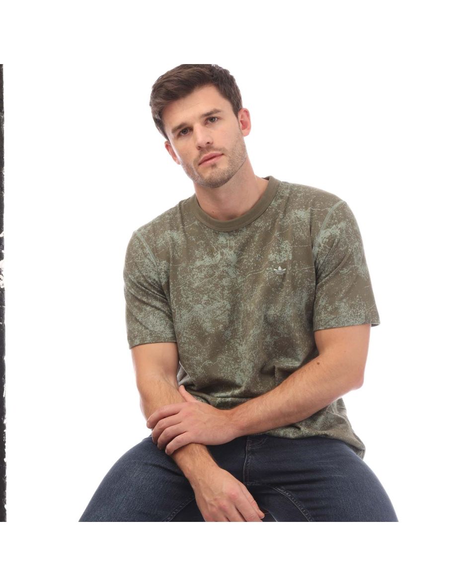 Men's adidas Originals Adventure Graphic T-Shirt in Green - 3