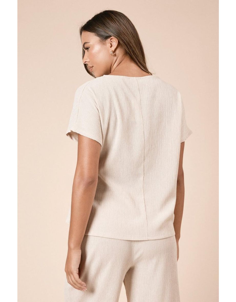Knot Tie Side T Shirt - 3