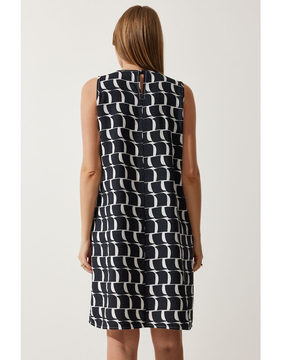 Happiness İStanbul Black A-Line Mini Shift Dress - 3