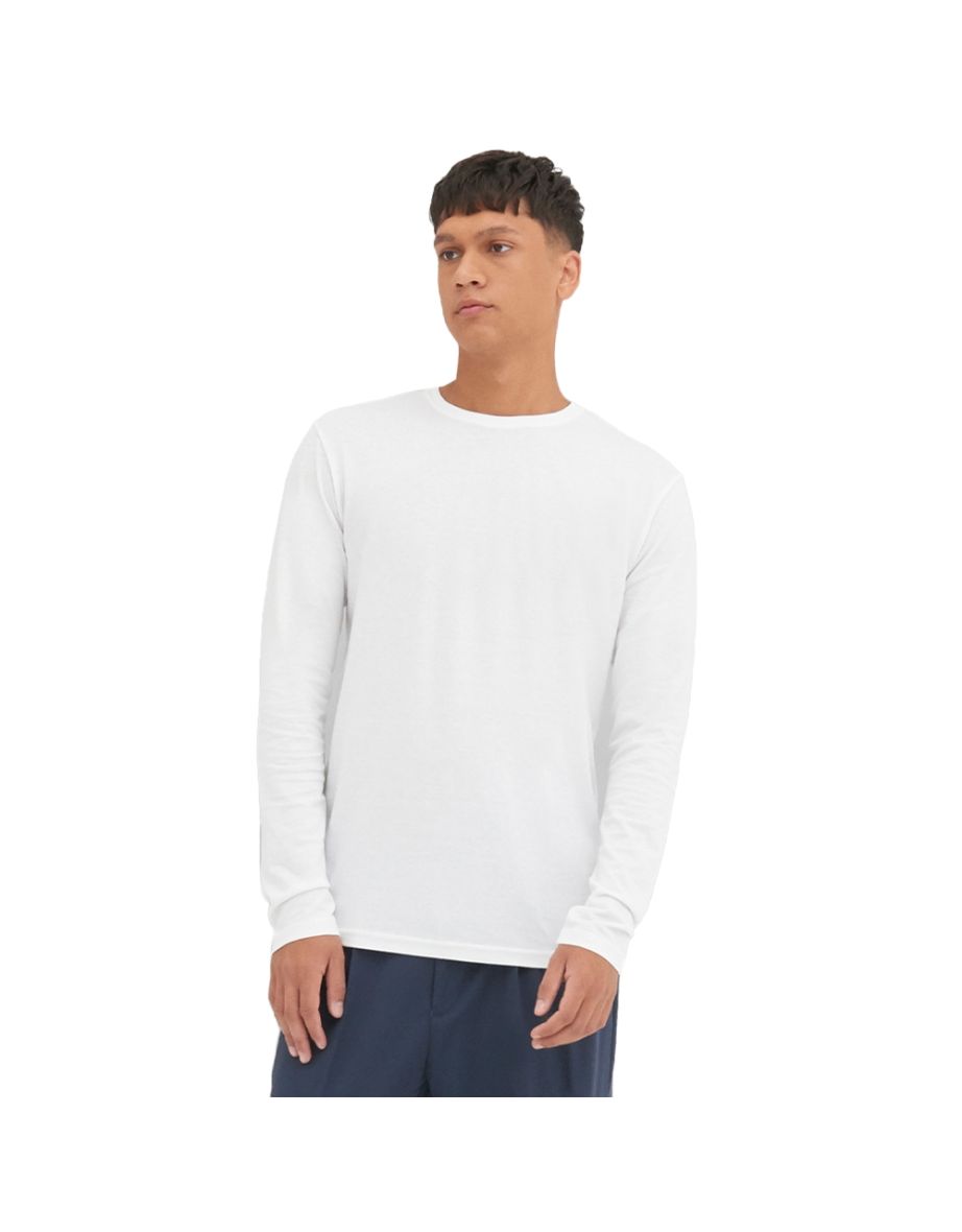 Ecologie Mens Erawan Organic Long-Sleeved T-Shirt - Arctic White - 2