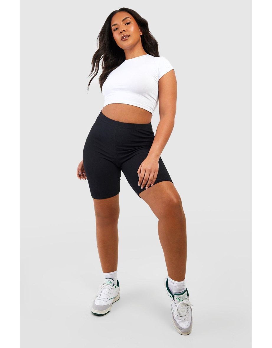 Plus Ripple Textured Cycling Shorts - black - 3