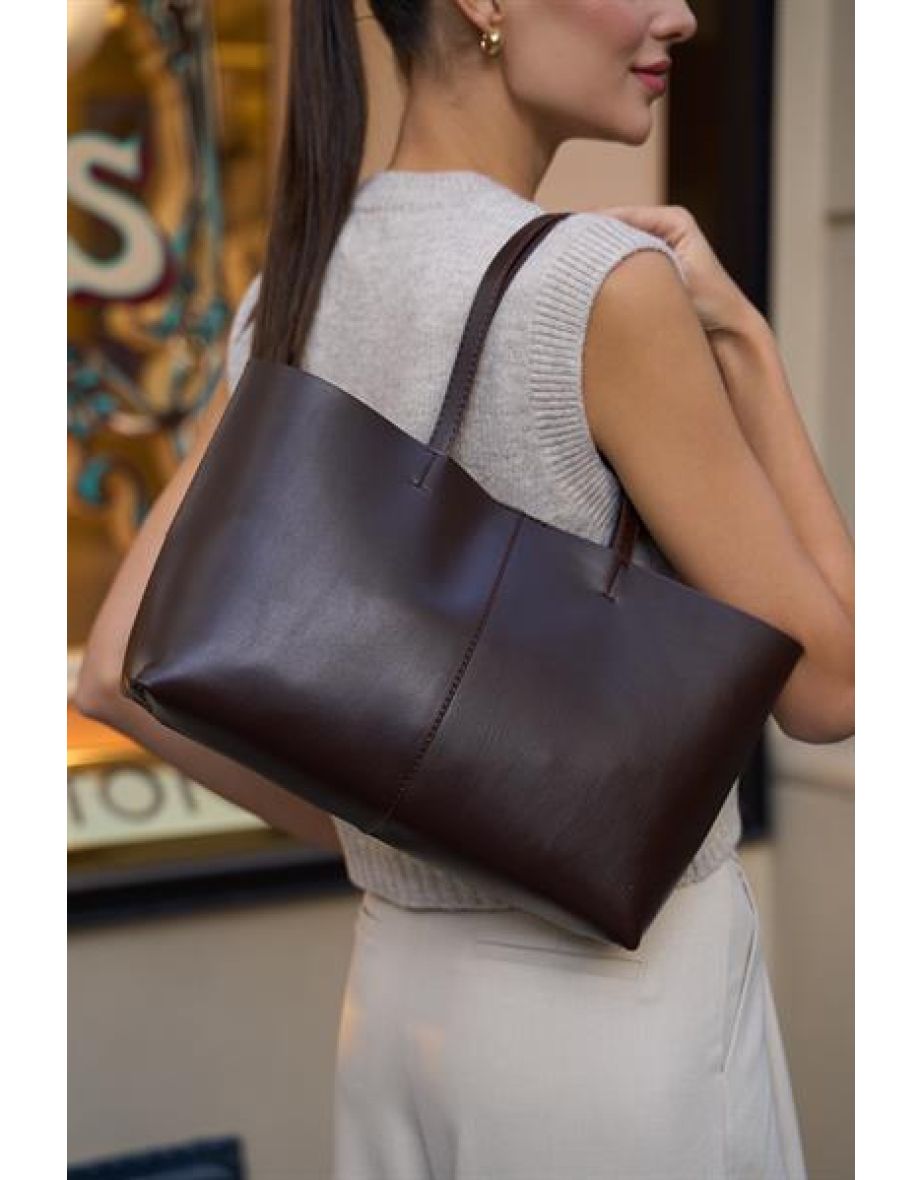 Minimal Tote Handbag and Shoulder Bag - 4