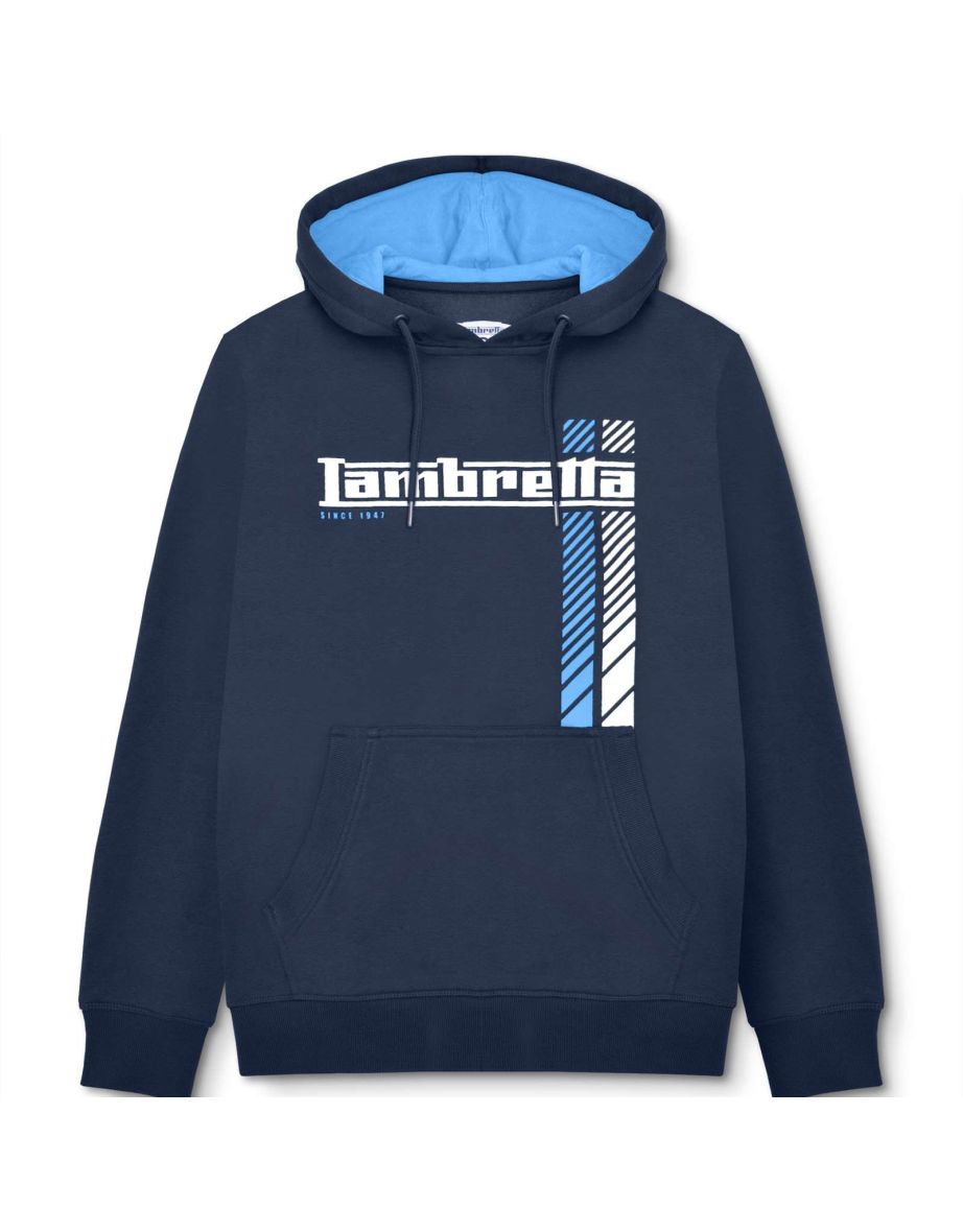 Lambretta Mens Racing Stripe Hoodie
