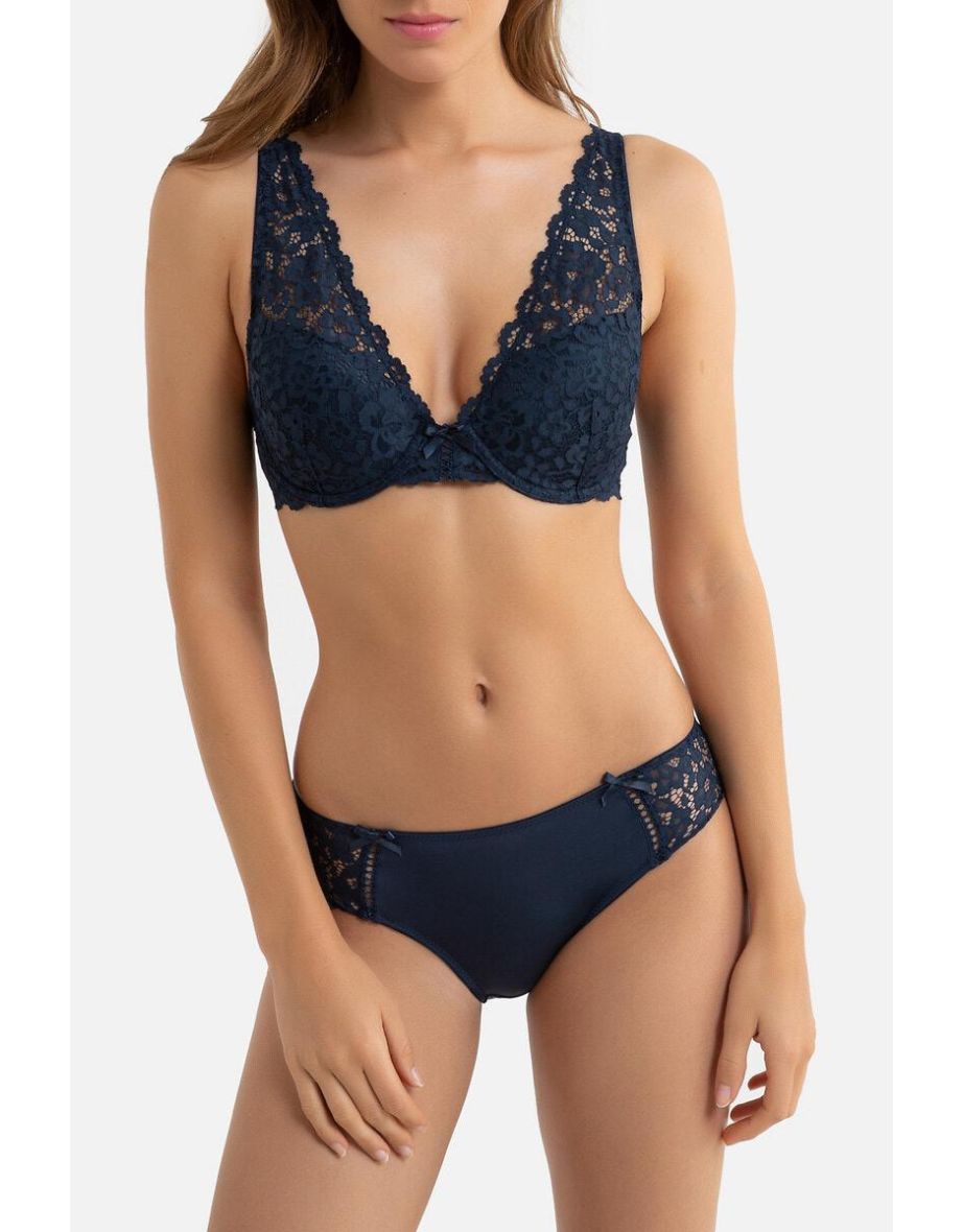 Padded Lace Halterneck Bra