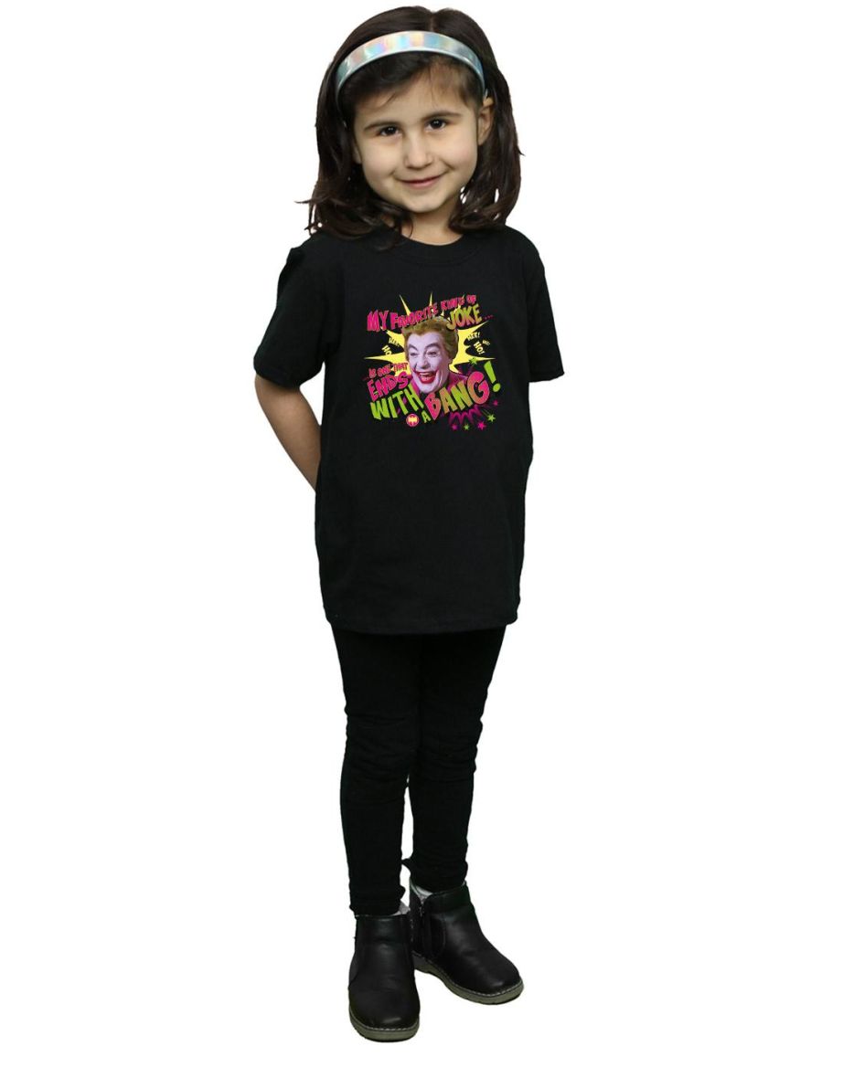 DC Comics Girls Batman TV Series Joker Bang Cotton T-Shirt - Black - 3