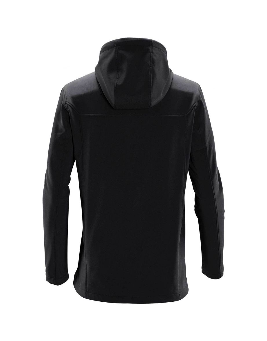 Stormtech Mens Orbiter Softshell Hoodie - Black/Azure Blue - 1