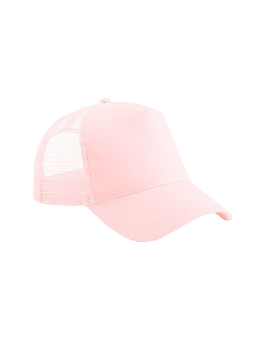 Beechfield Childrens/Kids Snapback Trucker Cap - Pastel Pink