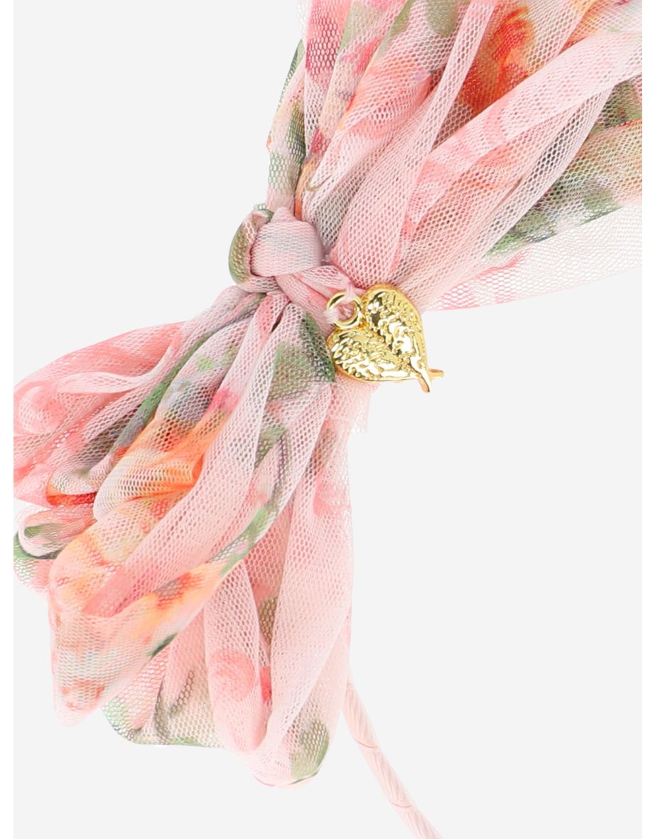 Girls Gladys Flower Tulle Headband in Pink - 3