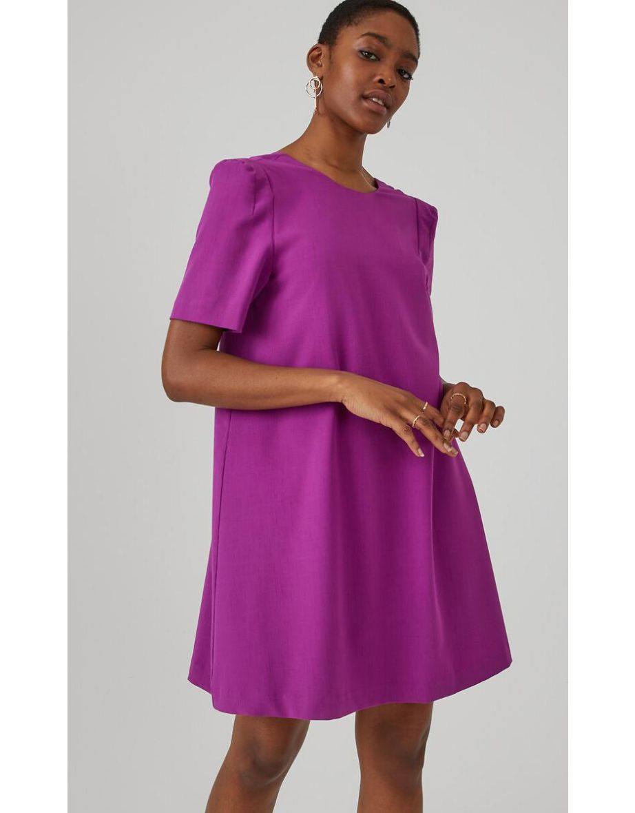 Crew Neck Mini Dress