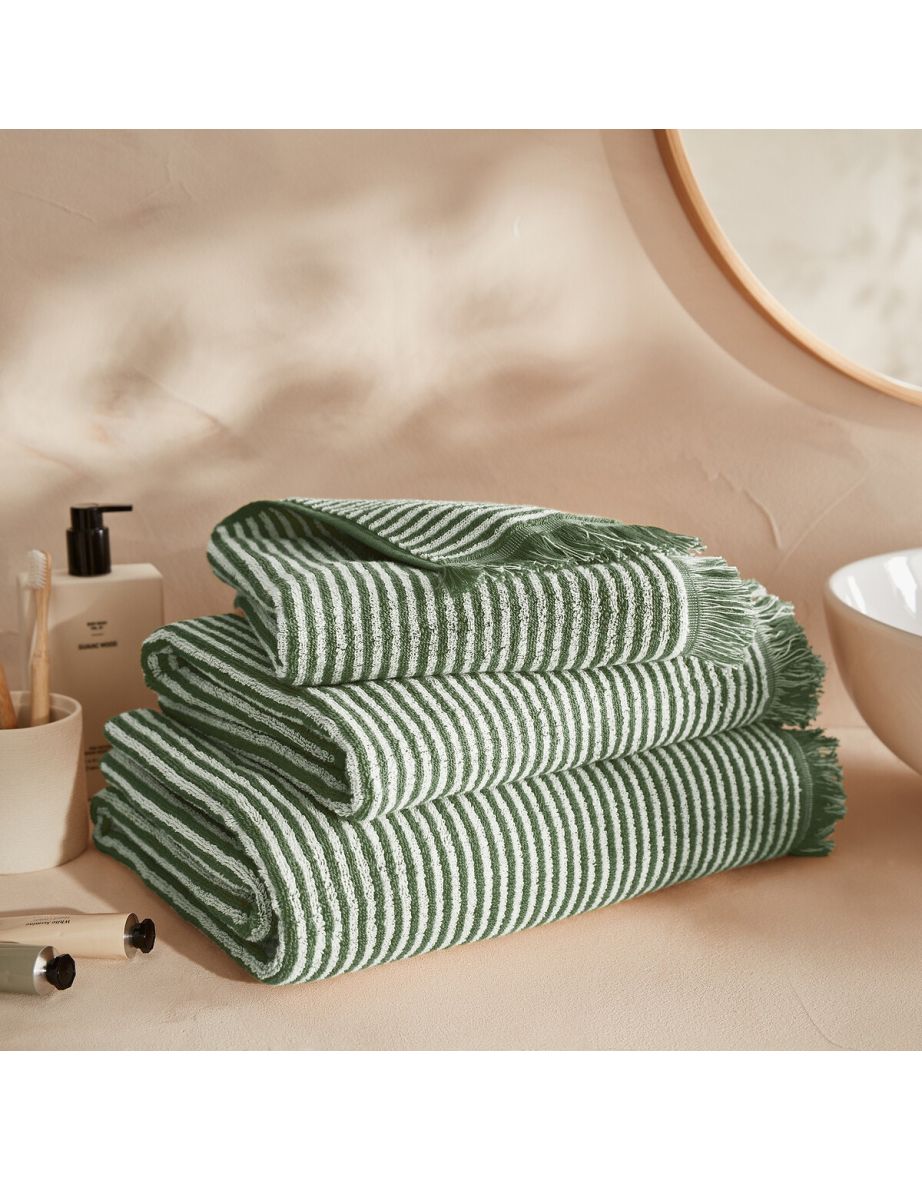 Malo Large Striped Bath Towel - 3