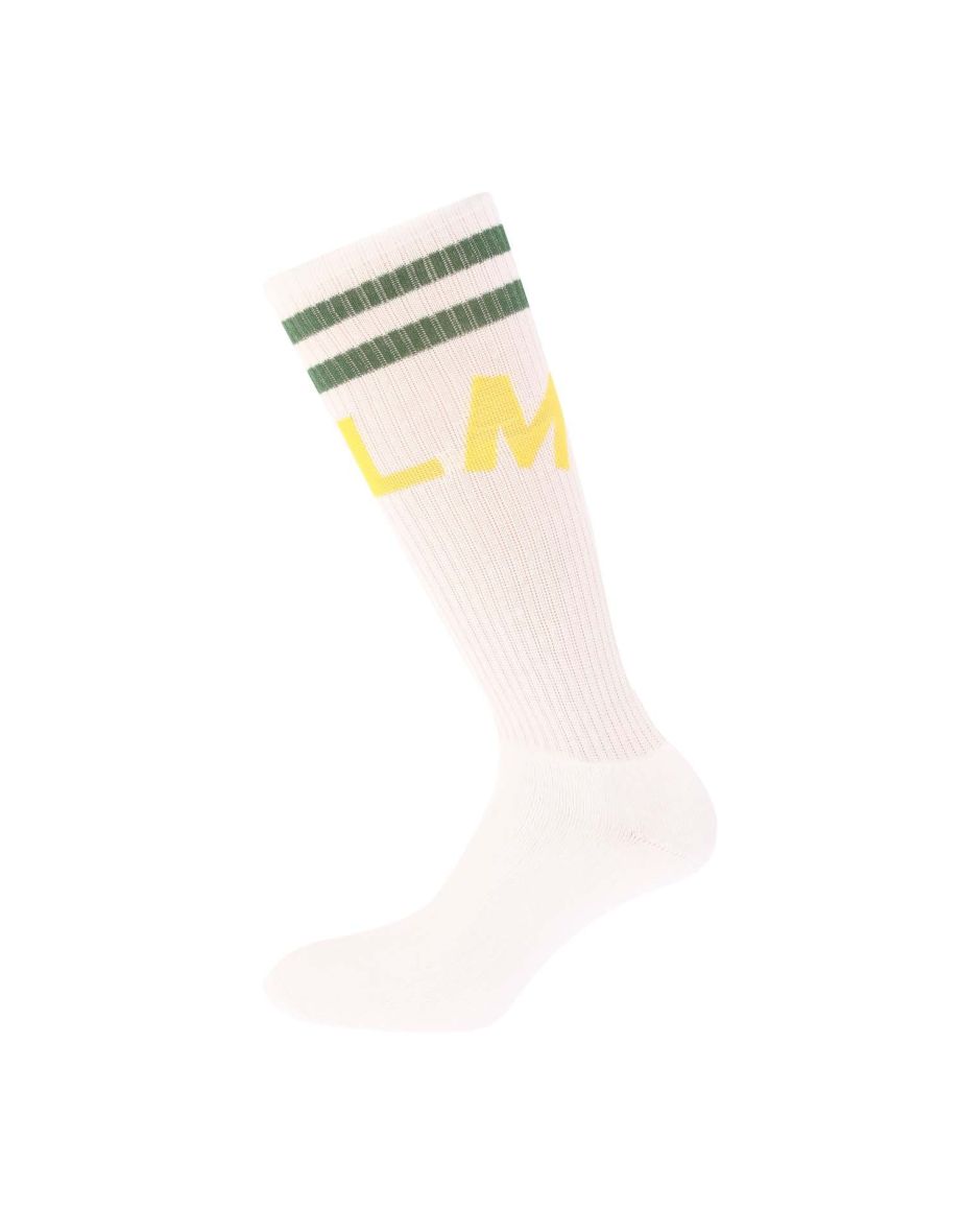 Men's Palm Angels College Socks in White - 1