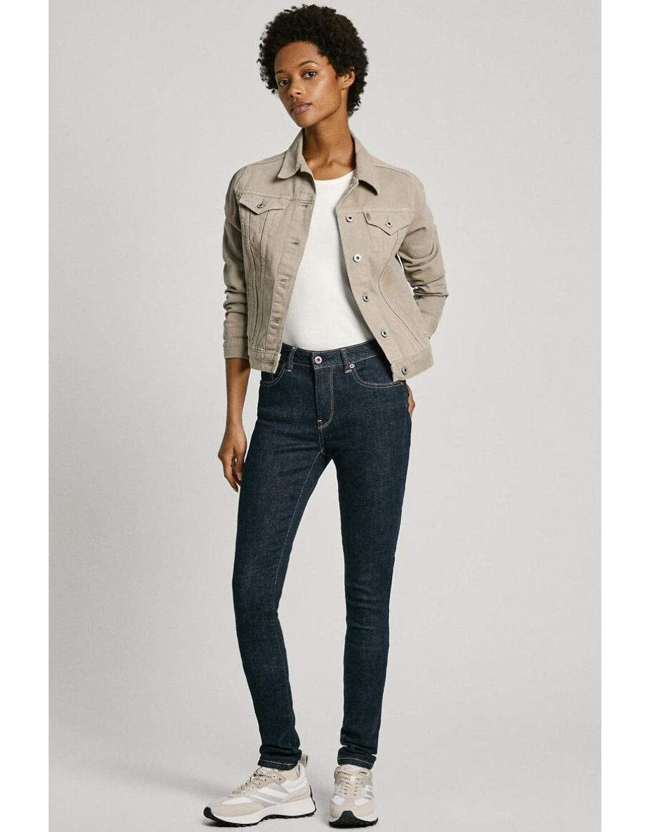 Mid Rise Skinny Jeans in Recycled Cotton Mix