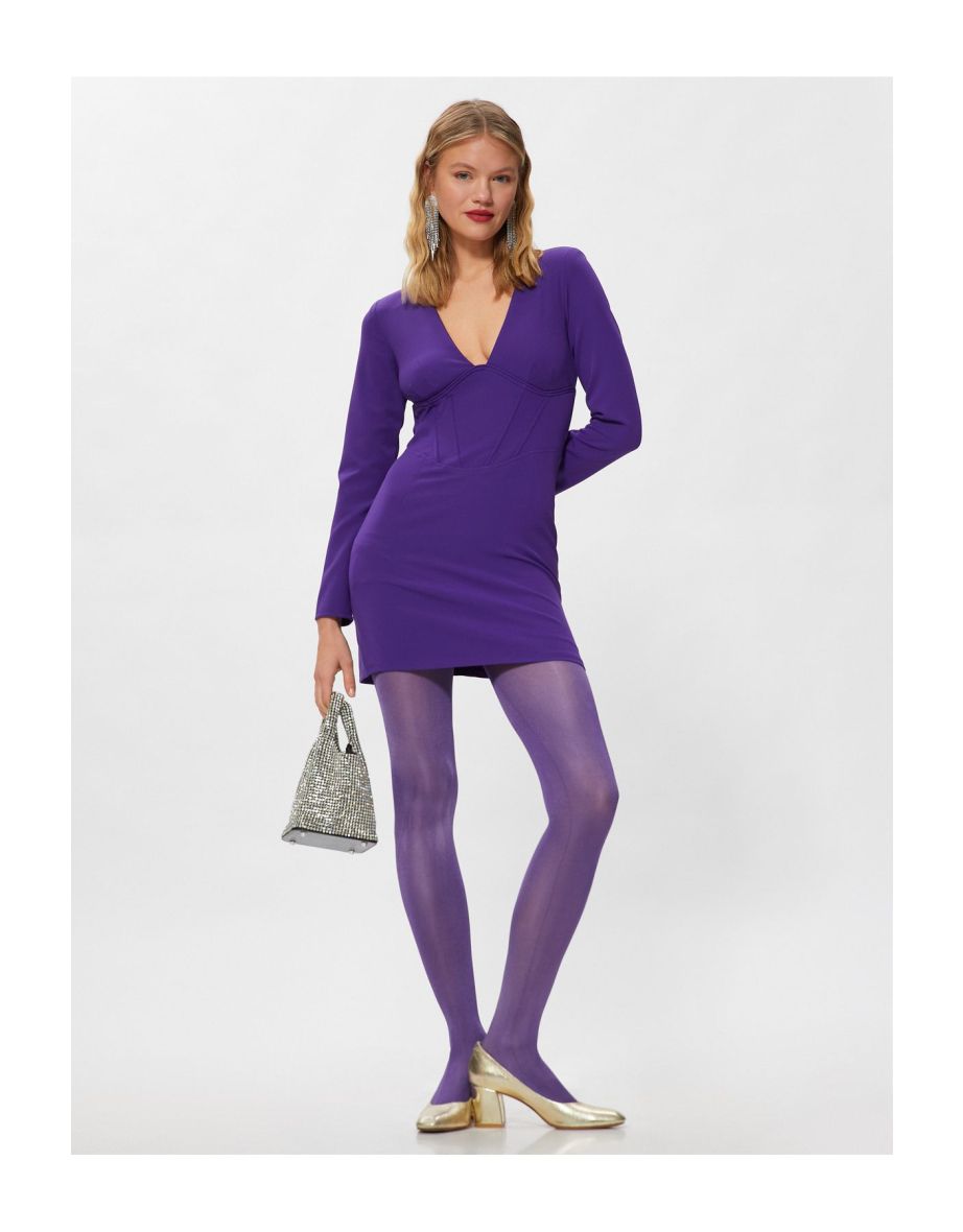 Evening & Prom Dress - Purple - Asymmetric