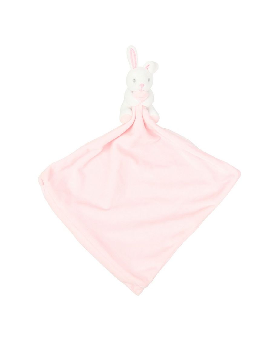 Mumbles Babies Animal Comforter With Rattle - Pink Rabbit