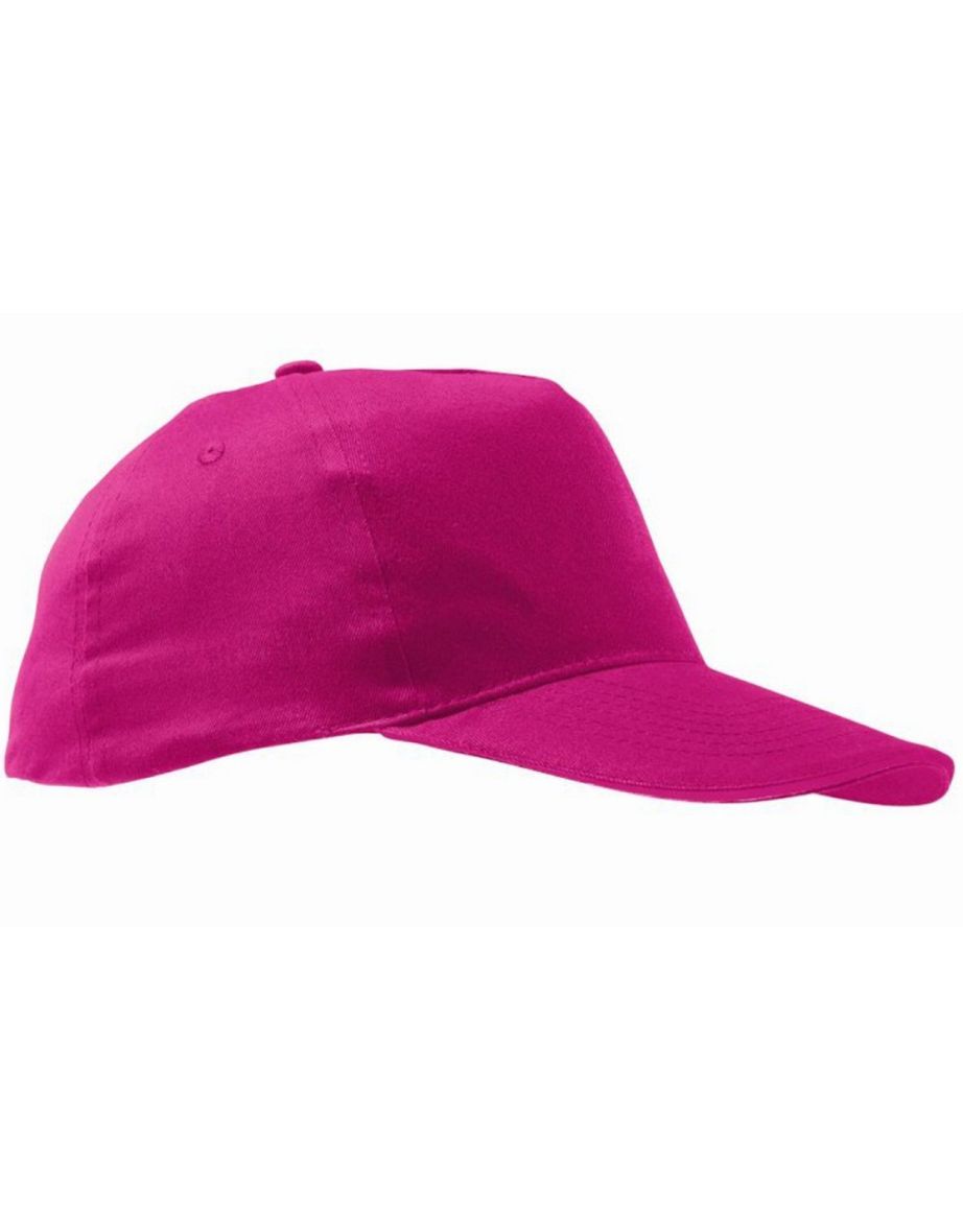 SOLS Unisex Sunny 5 Panel Baseball Cap - Fuchsia