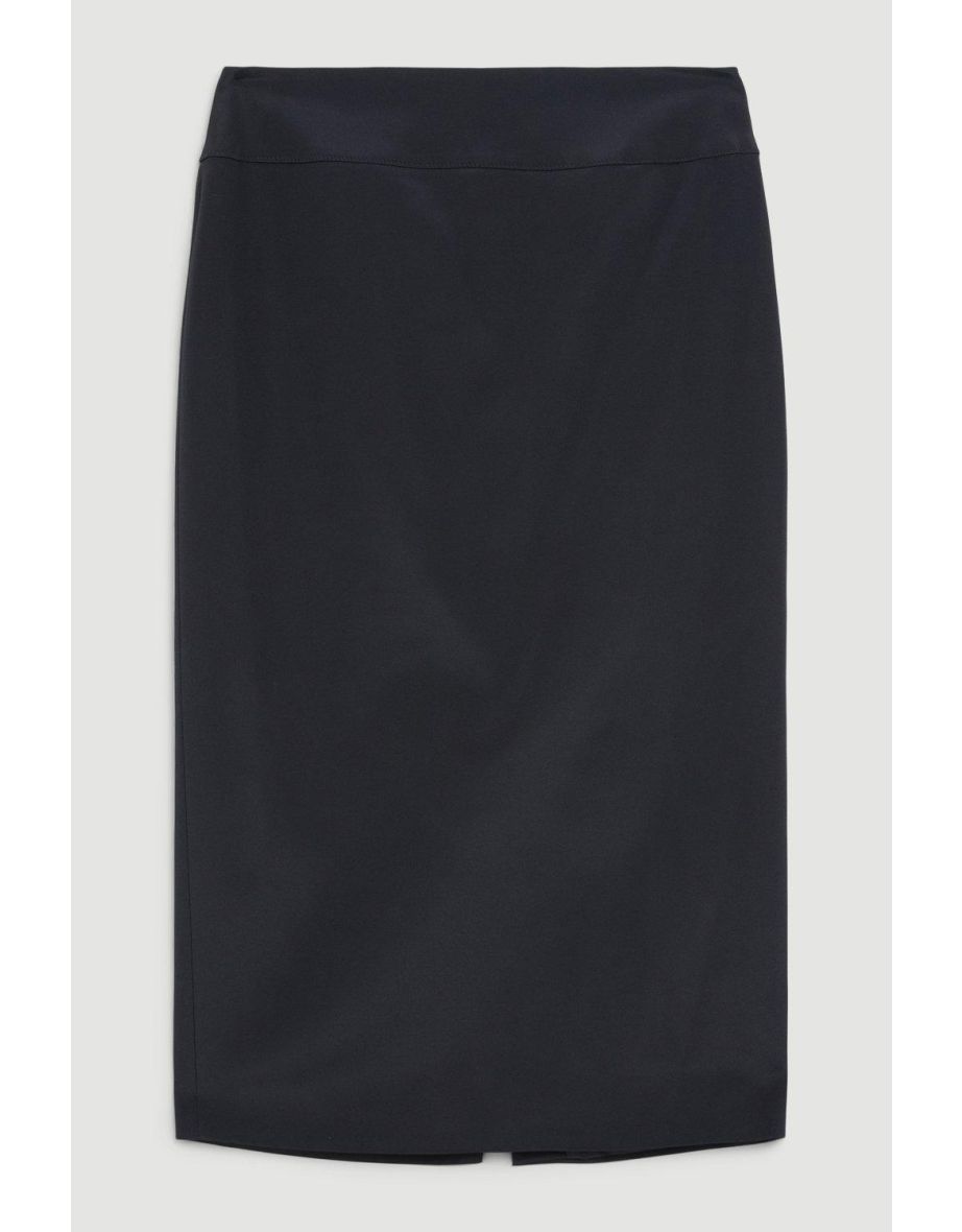 Italian Structured Jersey Midi Skirt - 3