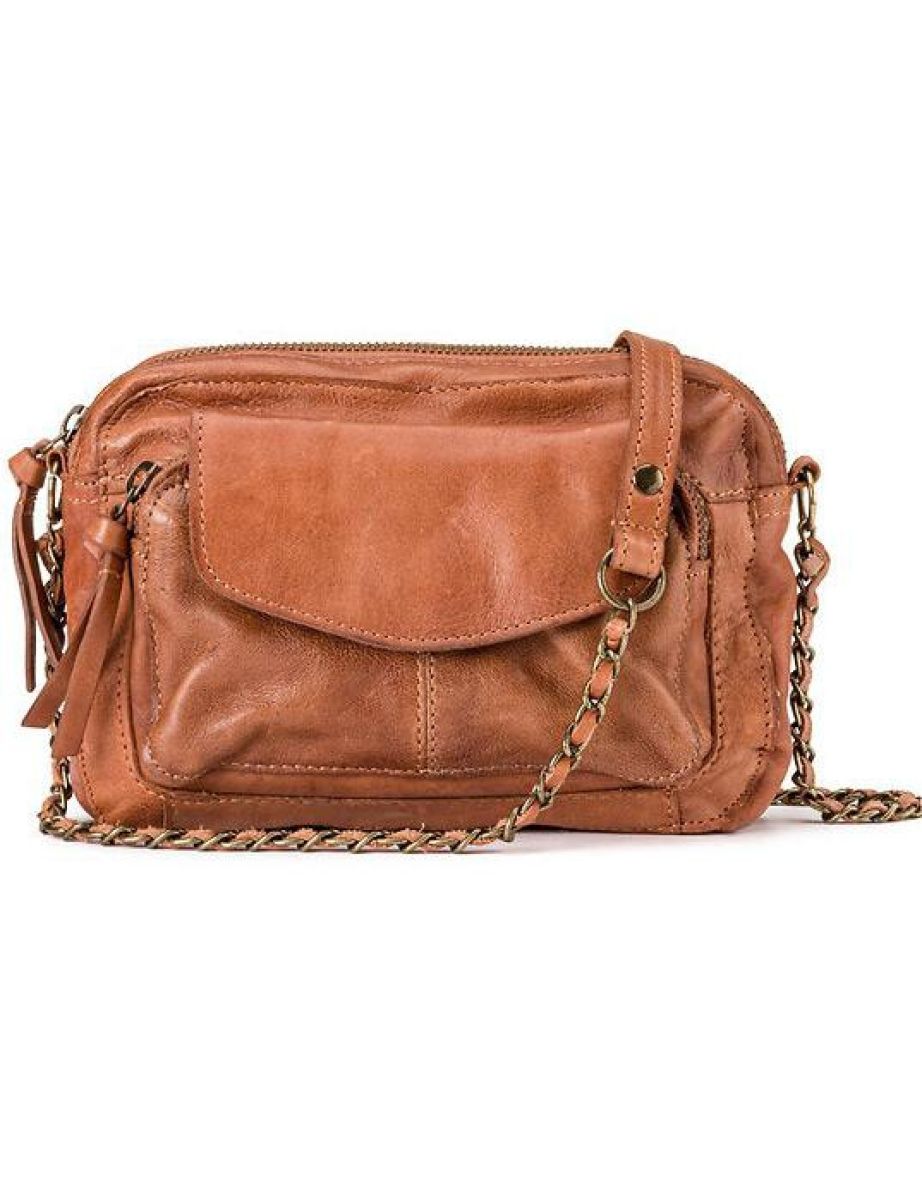 Naina Mini Leather Shoulder Bag with Chain Strap