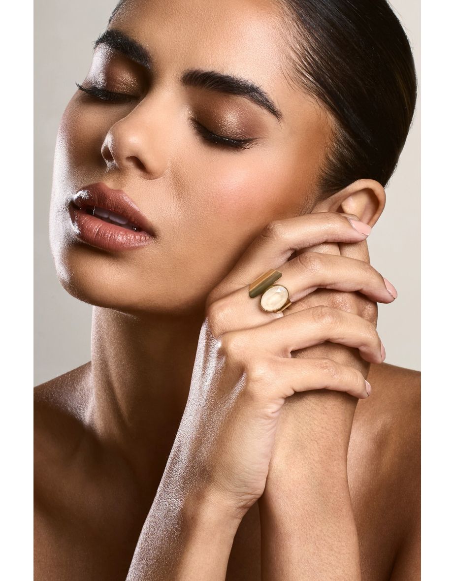 Roxi | Gold Pendant Wrap Ring