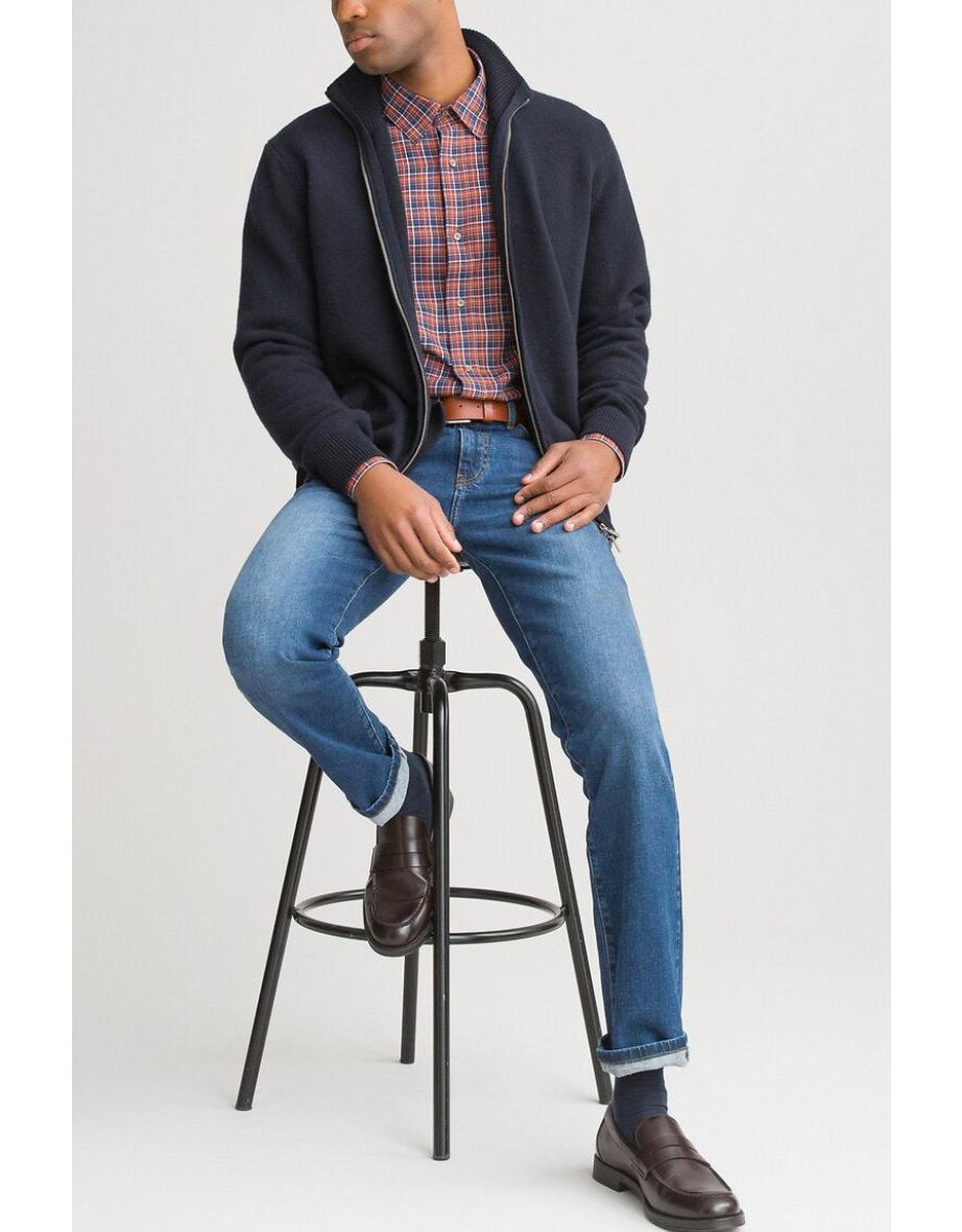 Lambswool Zip-Up Cardigan