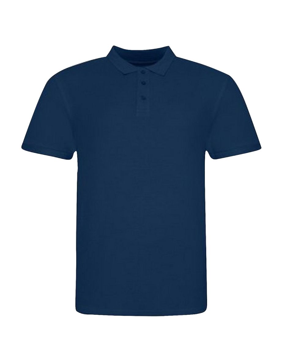 Awdis Mens Piqu Cotton Short-Sleeved Polo Shirt - Ink