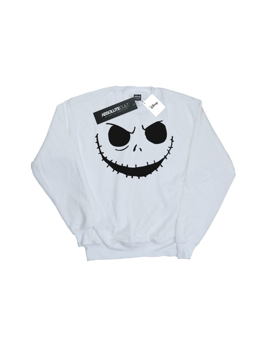 Disney Boys Nightmare Before Christmas Jack´s Face Bold Sweatshirt - White - 1