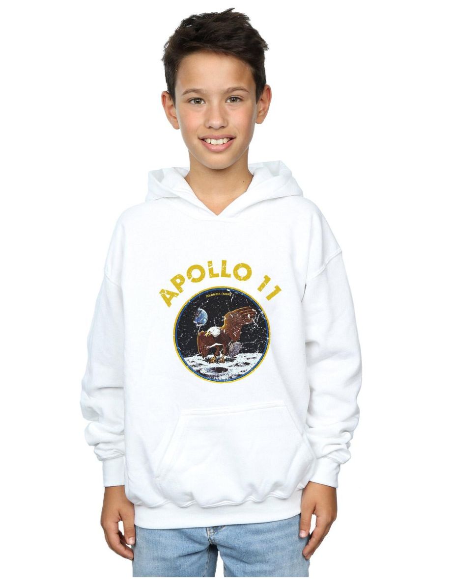 Shop NASA Boys Classic Apollo 11 Hoodie White Online in Oman VogaCloset