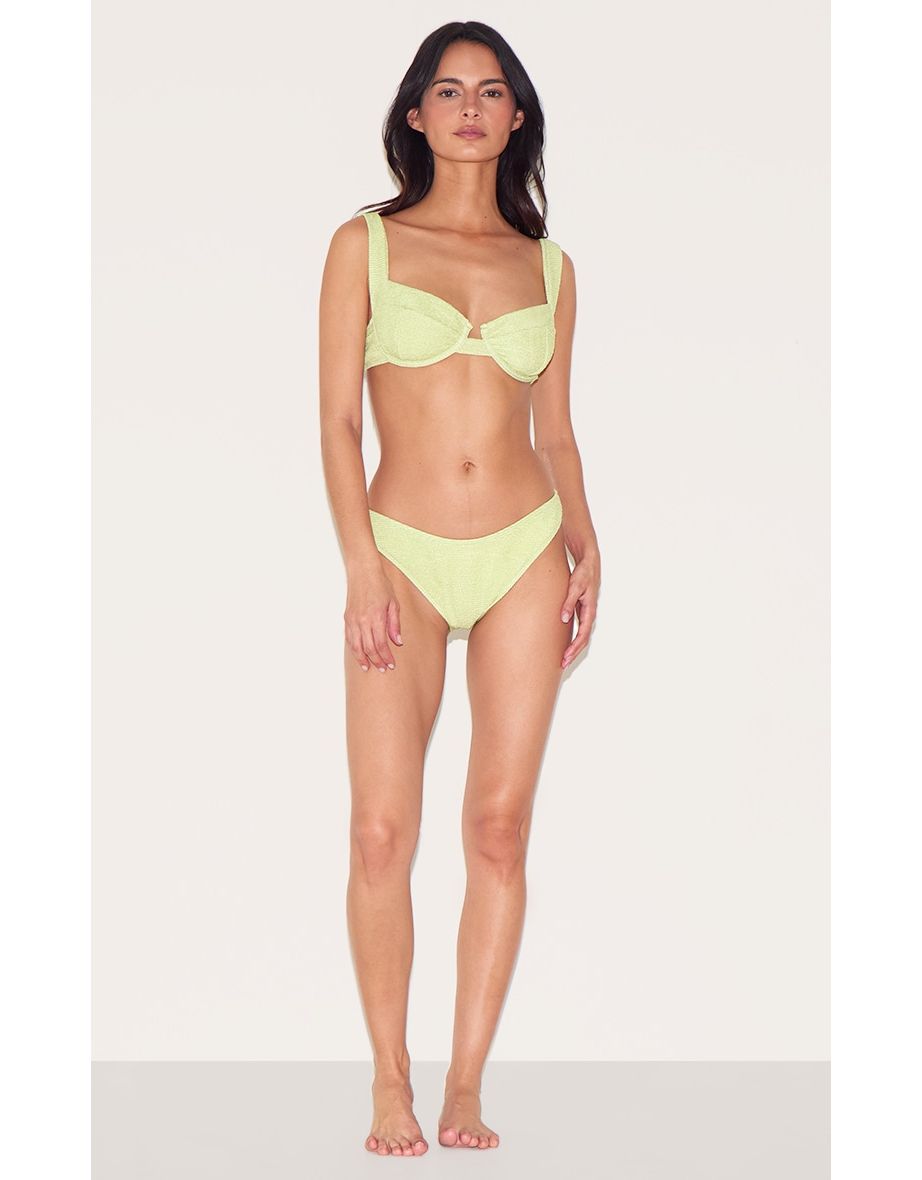 Sage Green Mini Crinkle Tanga Bikini Bottoms