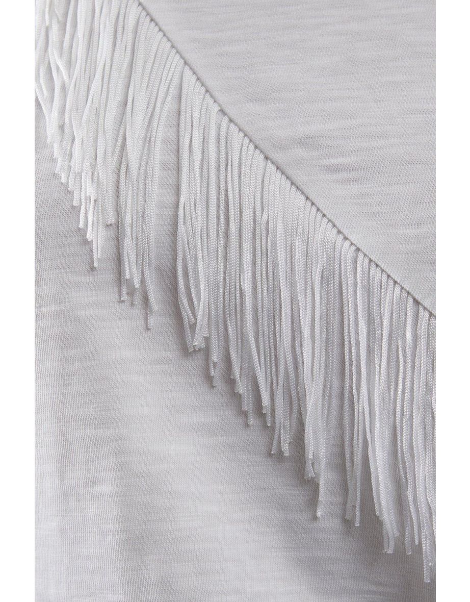 Fringe Asymmetric T-shirt - 3