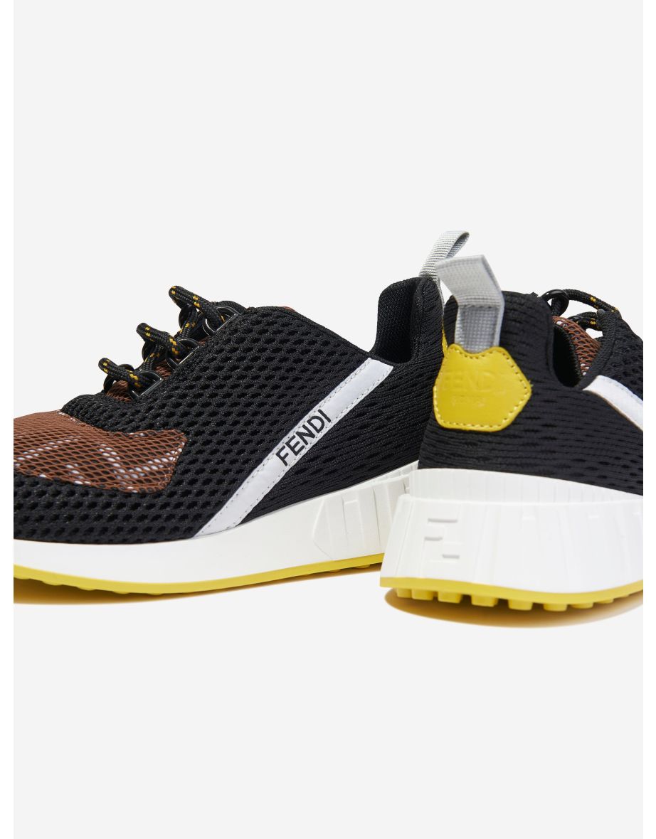 Kids Mesh FF Logo Trainers in Black - 3
