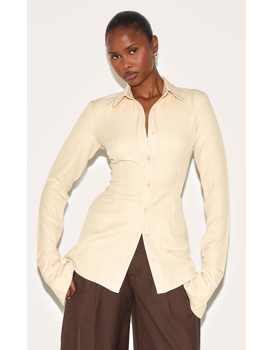Butter Yellow Woven Fitted Shirt