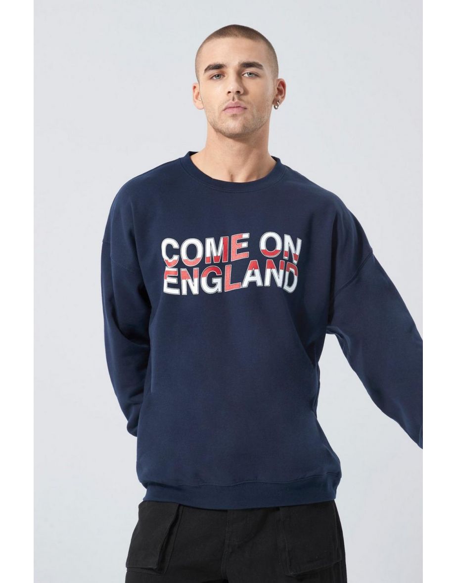 Come On England Flag Sweatshirt - navy