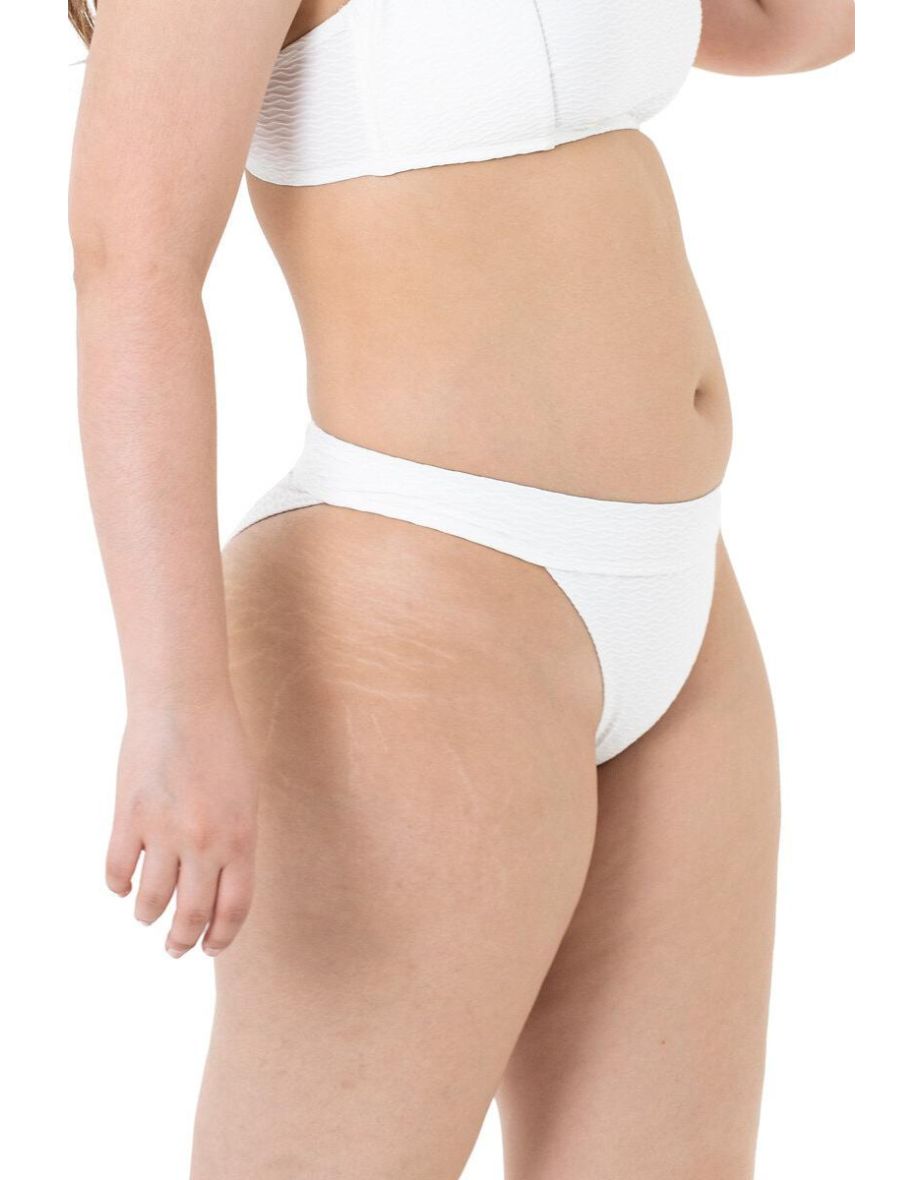 Novella Recycled Tanga Bikini Bottoms in Textured Fabric