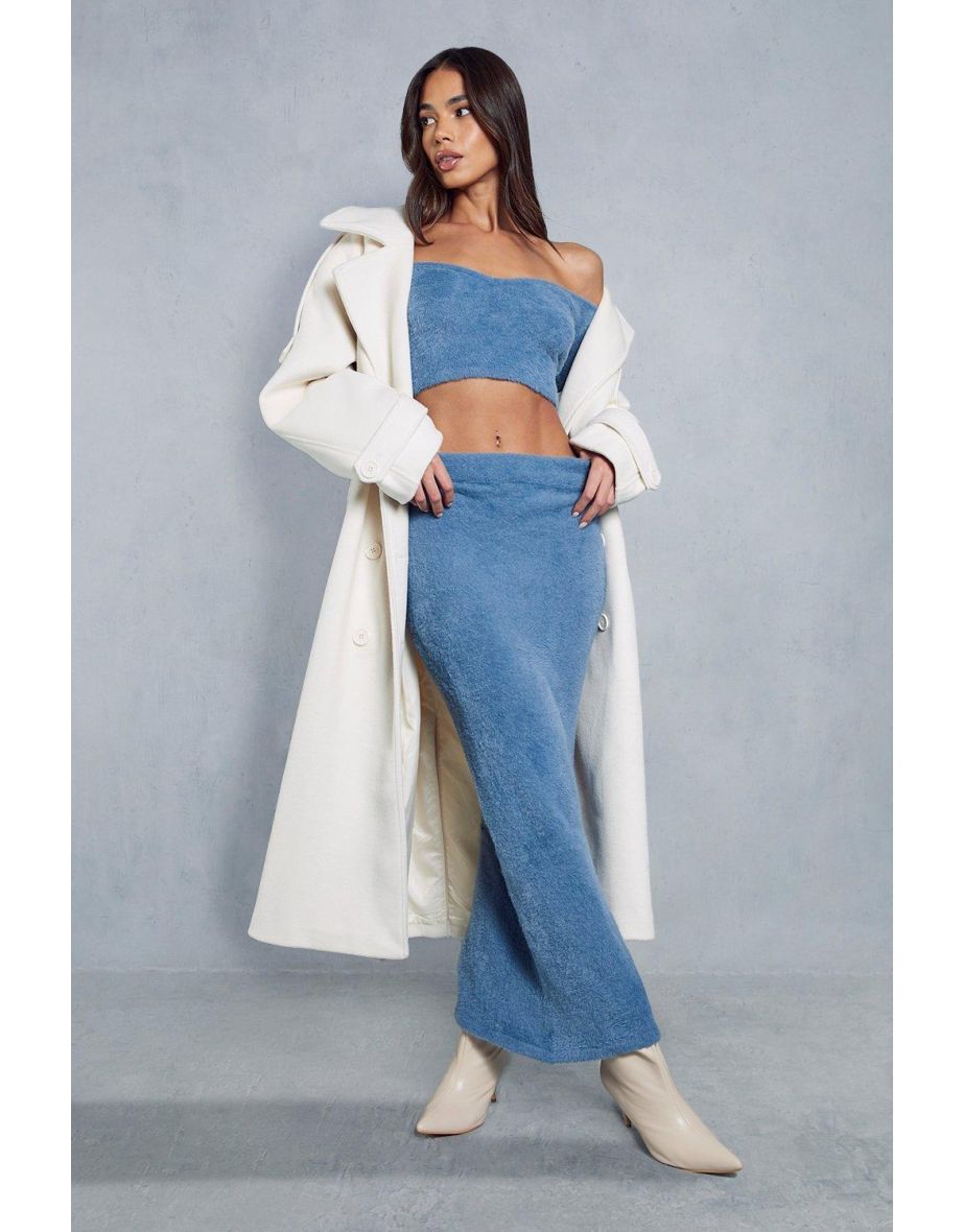 Premium Fluffy Bardot Maxi Skirt Co-ord - 3