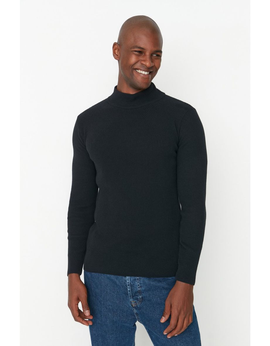 Sweater - Black - Fitted - 7