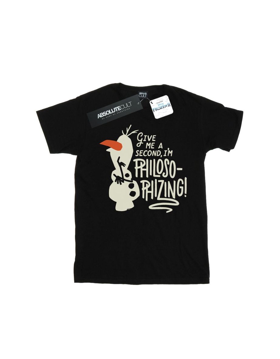 Disney Mens Frozen 2 Olaf Philosophizing T-Shirt - Black - 1