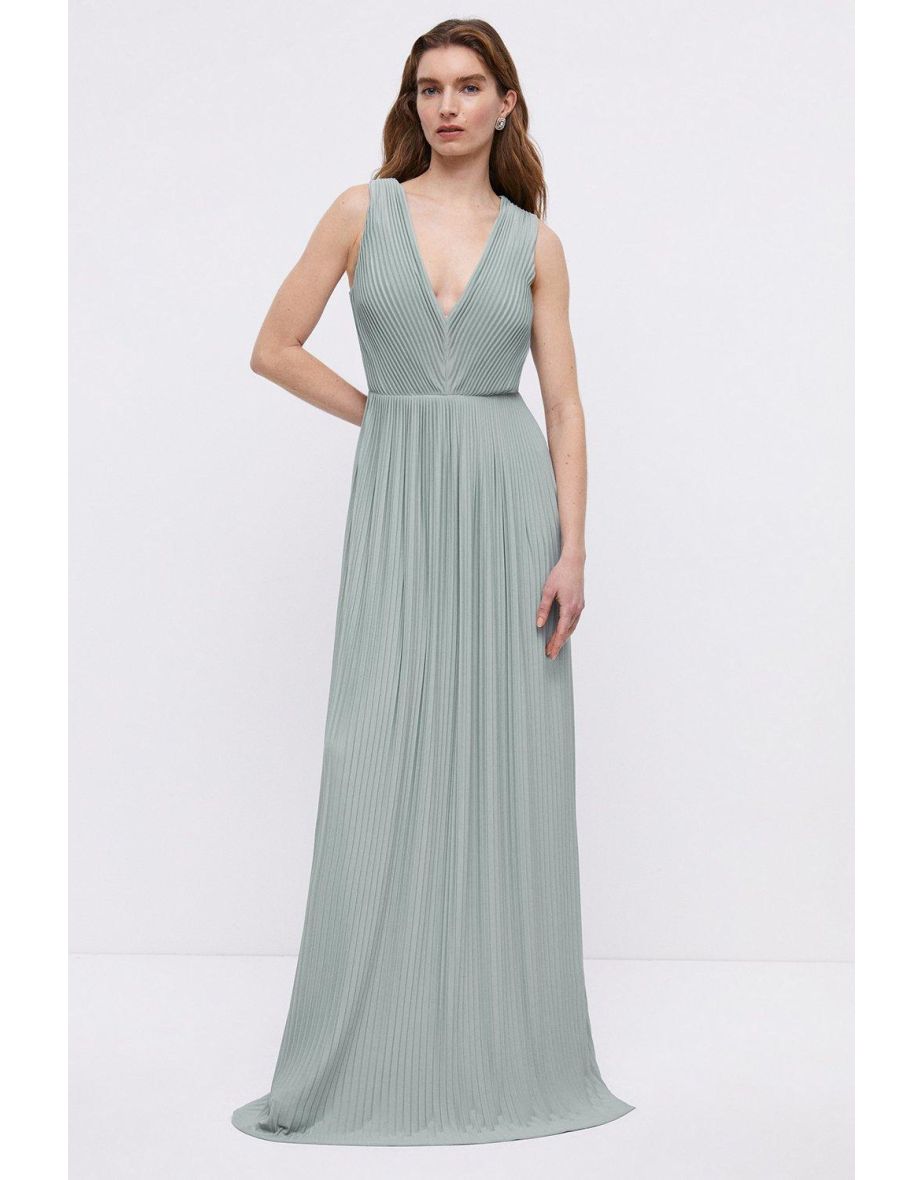 Coast green clearance pleated dress